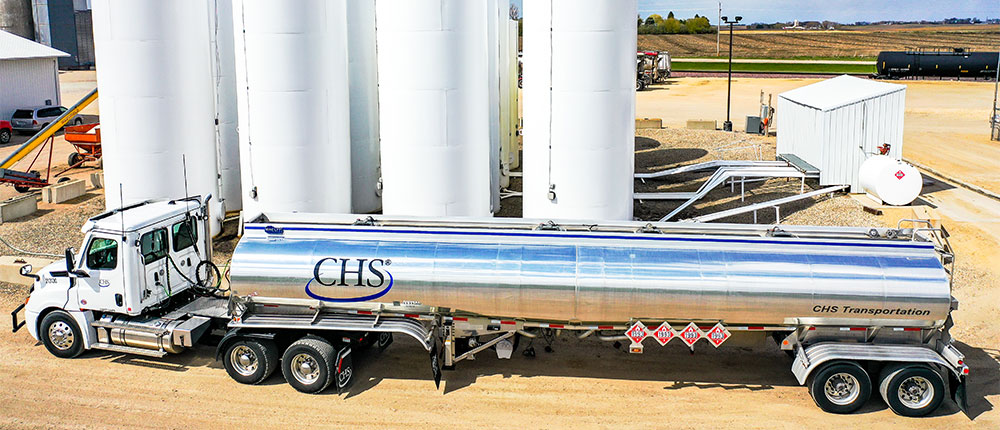 CHS tanker truck at fuel storage terminal