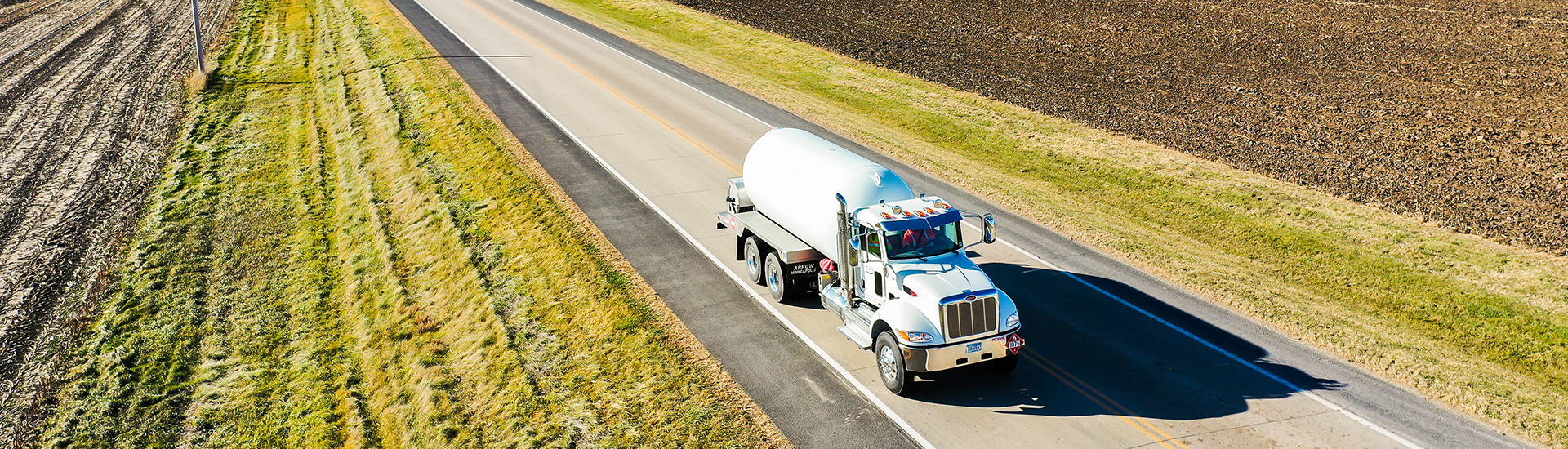 Propane delivery truck